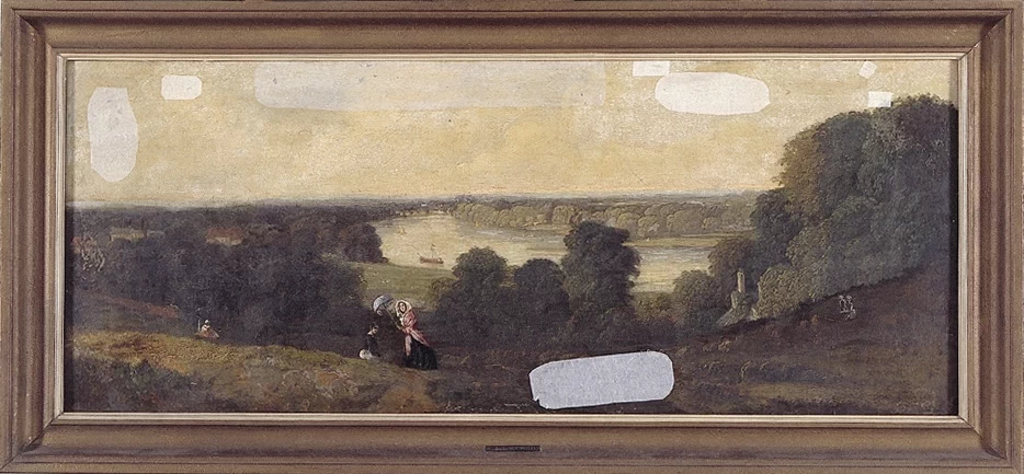 Paesaggio fluviale con figure - Cultural Heritage Agency of the Netherlands Art Collection